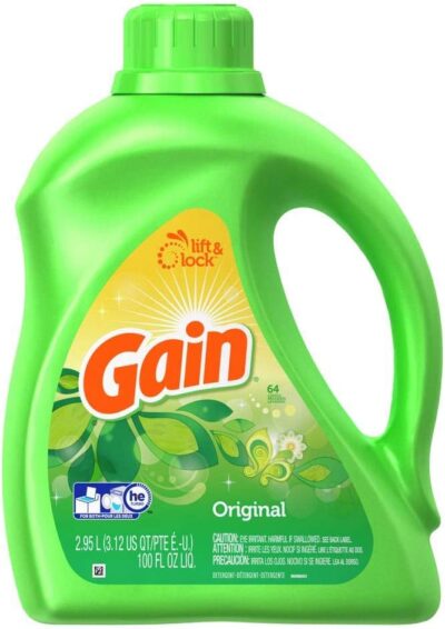 Gain + Aroma Boost Liquid Laundry Detergent, Original Scent, 64 Loads, 92 fl oz, HE Compatible (Packaging May Vary)