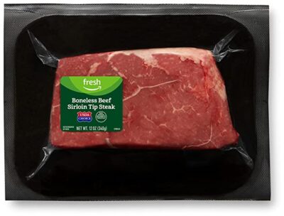 Fresh Brand – Beef Sirloin Tip Steak, USDA Choice, Boneless, 12 oz