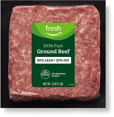 Fresh Brand – Ground Beef 80% Lean/20% Fat, 1 lb