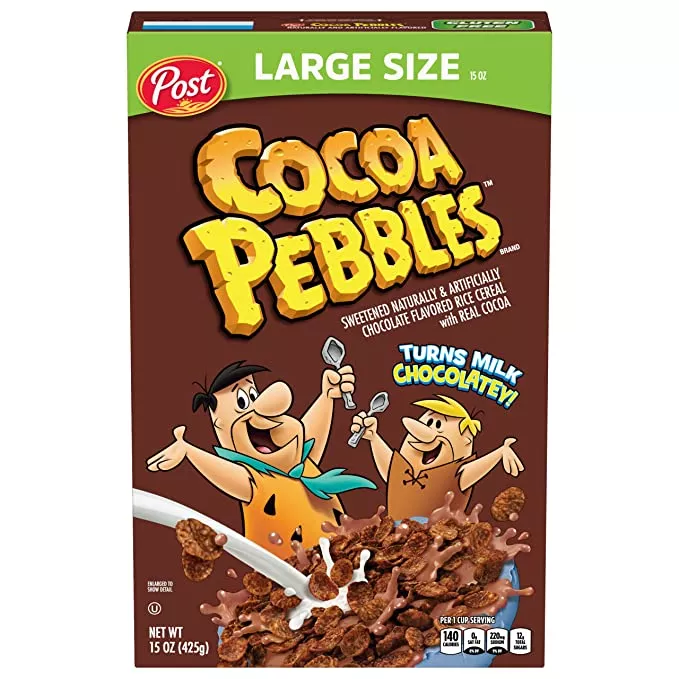 Post Cocoa Pebbles Cereal, 15 Oz