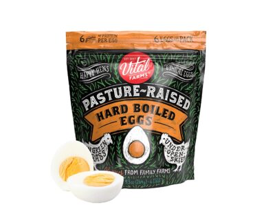 Vital Farms, Pasture-Raised Hard Boiled Eggs, Resealable Bag, 6 Ct