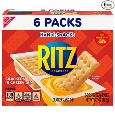 RITZ Handi-Snacks Crackers and Cheese Dip, 6 - 0.95 Ounce Packs (Pack of 6)